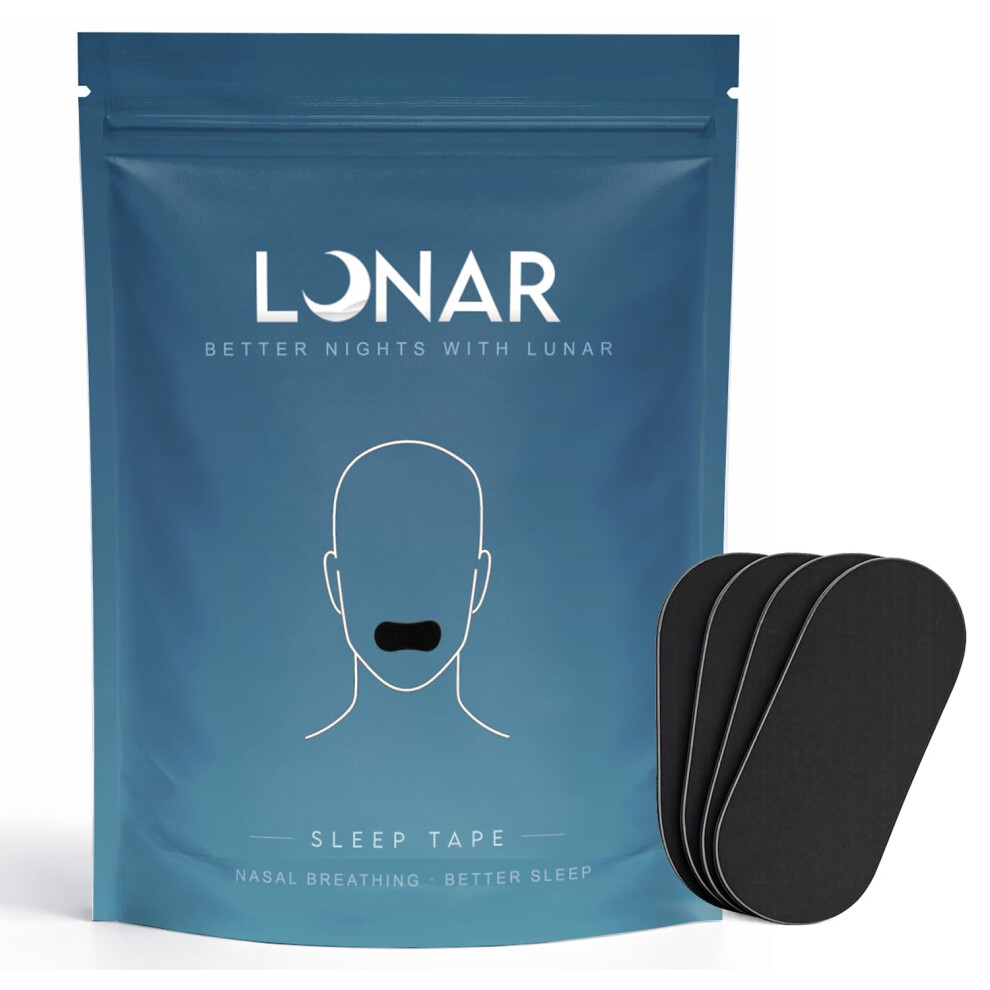 Lunar Mouth Tape For Sleeping Â 30 Nights Â Hypoallergenic, Skin-Friendly Adhesive, Dermatologically Tested Â Helps Reduce Snoring & Supports Na