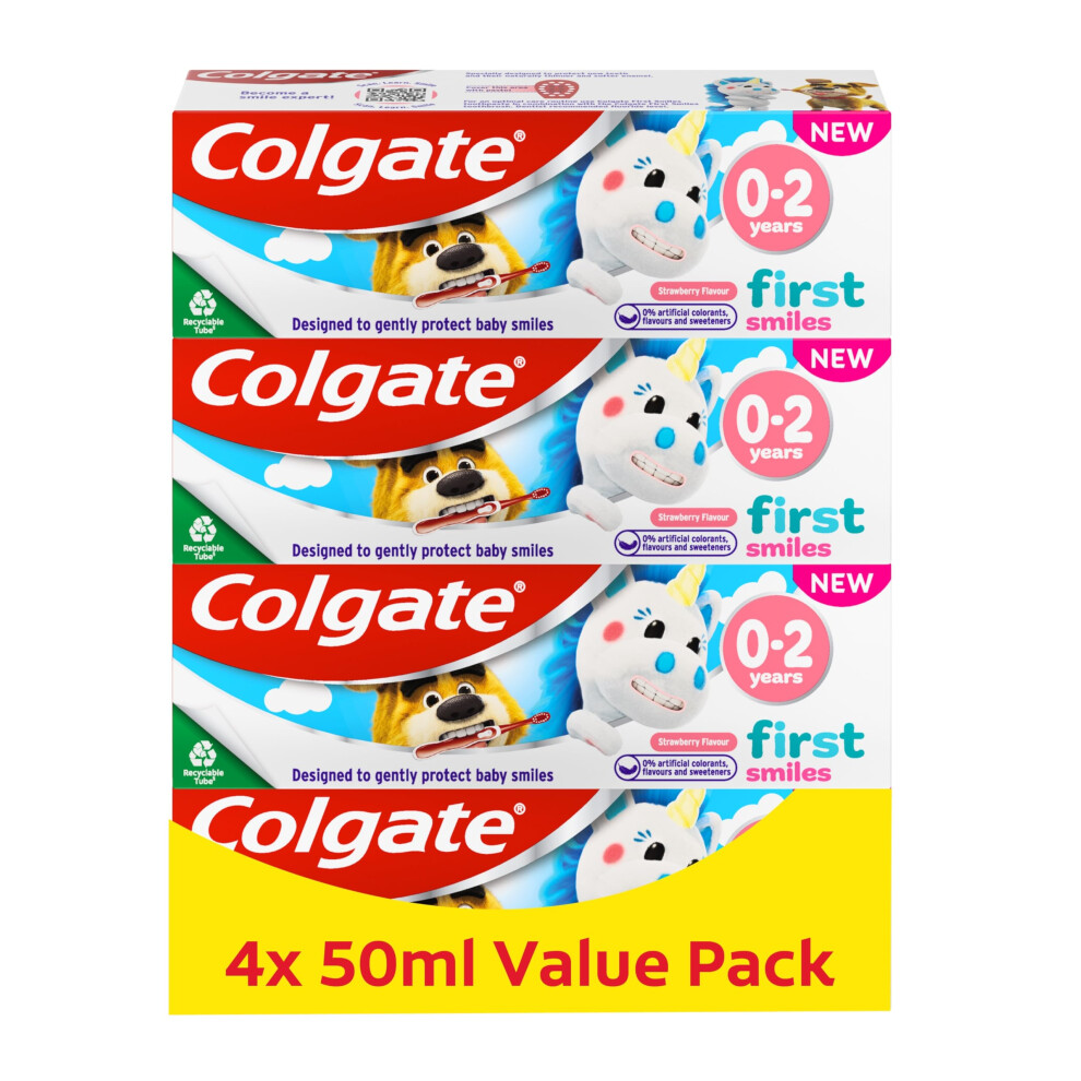 Colgate Kids Toothpaste Multipack 0-2 Years 4 X 50Ml Â Gentle Milk
