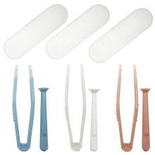 3 Packs Contact Lens Applicator Contact Lens Remover Tools and Contact Lens Tweezers Contact Lens Suction Stick Handler with Storage Case, Pink, Blue