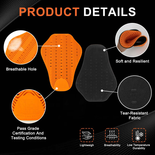PSLER Full CE Level 2 Certified Motorcycle Armor Back Pad Elbow 2