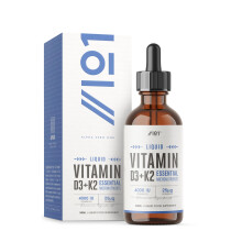 Vitamin D3 K2 Drops - High Strength Vitamin D3 4000 IU & Vitamin K2 25mcg – 30ml (600 Drops) - Liquid Vitamin D 1000IU per Drop - MCT Oil Base - By