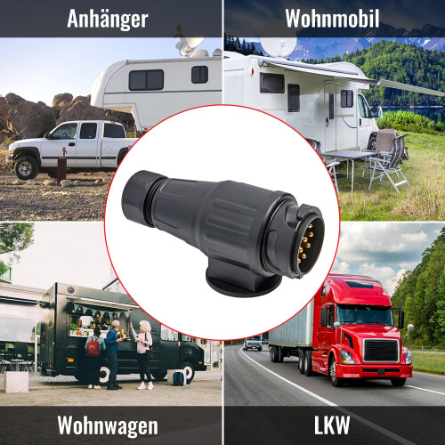 RED WOLF 13 Pin Trailer Plug Socket Adaptor Towing Male Connector 13 1