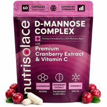 D Mannose and Cranberry Capsules 1000mg | UTI & Cystitis Support for Women | 60