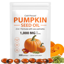Pumpkin Seed Oil Capsules, 2 in 1 Pumpkins Seed Oil for Hair Growth,100% Natural Cold Pressed,Naturally Rich in Essential Fatty Acids,Skin Supplement