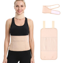 Heclia 2PCS Castor Oil Pack Wrap Reusable Organic Cotton Castor Oil Compression Packaging for Stomach Neck with Adjustable Elastic Band Waterproof An