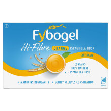 Fybogel Hi-Fibre, Orange, 30 Sachets, Ispaghula Husk, Constipation Relief, Maint