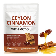 Ceylon Cinnamon Softgels with MCT Oil – Premium Botanical Bark Extract for Daily Wellness Support – High Absorption Formula – Non-GMO, Gluten-Fr