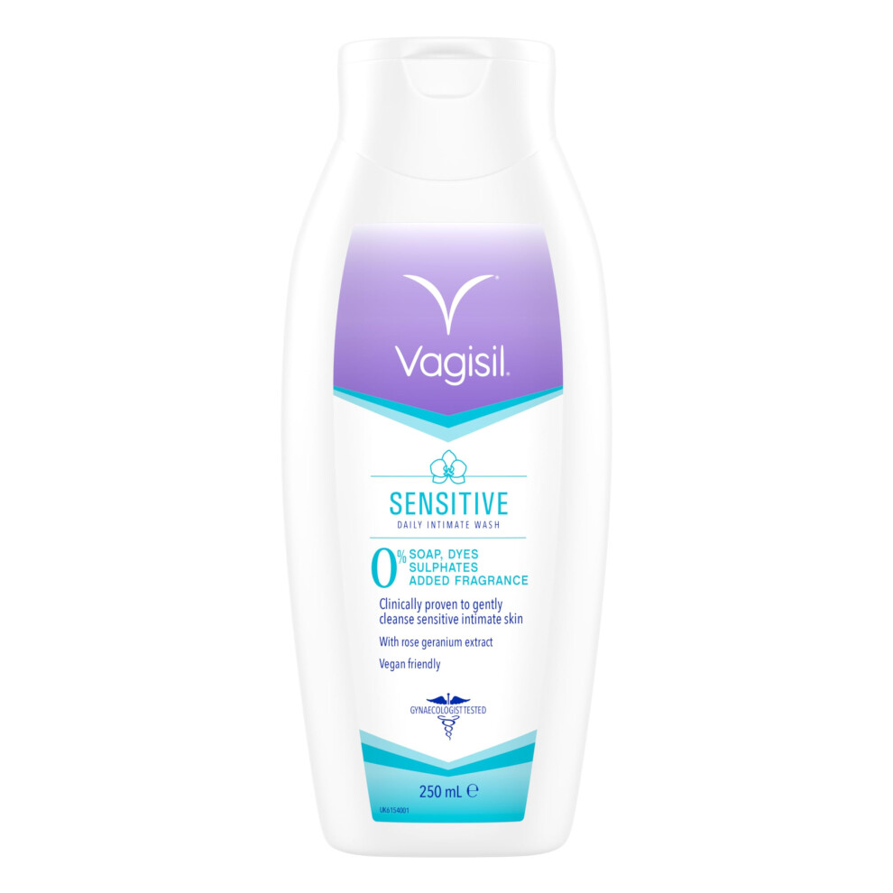 Vagisil Sensitive Intimate Wash For Women, Gently Cleanses Sensitive Skin, Ph Balanced, Soap Free Dye Free & Fragrance Free, 250Ml