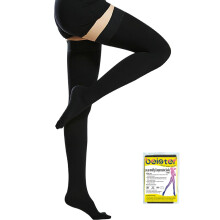 Beister Medical Closed Toe Thigh High Compression Stockings with Silicone Band for Women & Men, Firm 20-30 mmHg Graduated Support for Varicose Veins,
