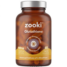 Zooki Liposomal Glutathione 500mg Capsules, High Absorption Glutathione Supplement, Immune & Liver Support, Antioxidant Skin & Energy Support, Vegan