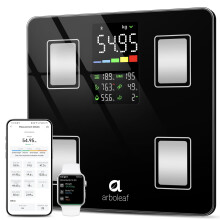 arboleaf Scale for Body Weight and Fat Percentage, High Accuracy Digital Smart Bathroom Scale, Large LED Display Weight Scale with 14 Body Compositio