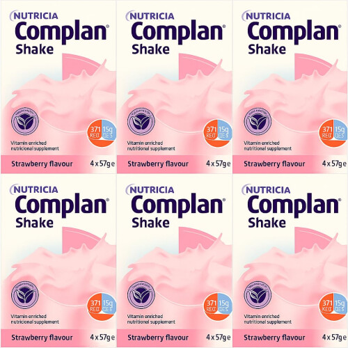Complan Complan Strawberry Flavour Nutritional Drink 4 X 55G - Pack of 6