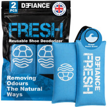 Defiance Fresh Boot & Shoe Deodoriser – As Seen on Dragons' Den - Ocean scent | Reusable Deodorising Pouches for Smelly Shoes | Shoe Odour Eliminato
