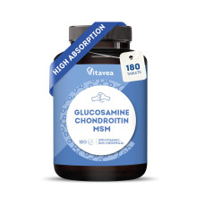Glucosamine Chondroitin MSM – Advanced Joint Support Supplement with Vitamin C, Zinc & Boswellia – 180 Tablets (3-Month Supply) – Cartilage, Bon