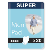 40 x Incontinence Pads Men with Adhesive Strip | Provides Extra Protection and Maximum Dryness | Mens Incontinence Pad | Anatomical Shaped | Pad for