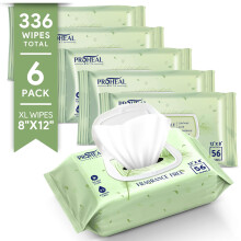 X Large Wet Wipes for Adults - 6 Packs of 56 [336 Count] Disposable Incontinence Wipes, 12" x 8" Adult Wipes for Elderly - Personal Body Wipes for Wo