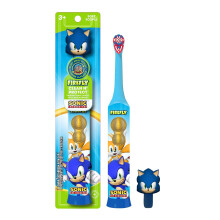 FIREFLY Clean & Protect Sonic The Hedgehog 3D Toothbrush, Soft, 3D Hygienic Cover, Non-Slip Handle, Battery Included from 3 Years