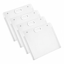 4 Pack Art Portfolio Folders, 17.3inch X 13.9inch PP Plastic Storage with Handles, Waterproof Art Case for Drawings
