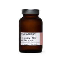 WILD NUTRITION Food-Grown Pregnancy + New Mother Multi | Pregnancy Vitamins for Women with 400μg Folic Acid | Prenatal Vitamins for Women to Su