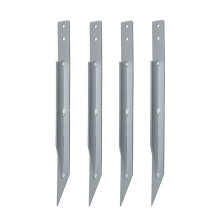 Pack of 4 Fence Post Repair - Upgraded Fence Post Anchor Ground Spike for Repair Tilted/Broken Wood Fence Post