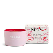 NEOM It's All Rosy Scented Candle 75g (Travel) I Rose, Geranium and Orange I 100
