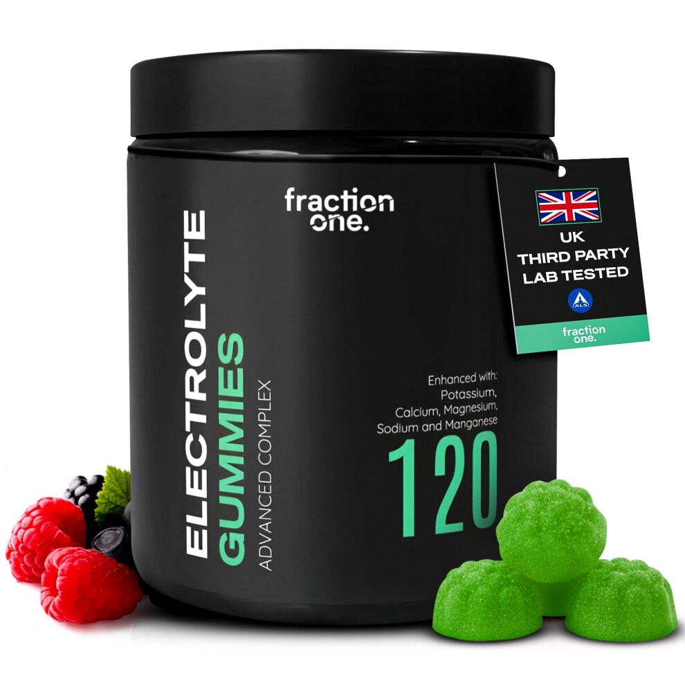 Fraction One Electrolyte Gummies Â 120 Gummies Â Enhanced With Potassium, Chloride, Calcium, Magnesium, Sodium And Manganese Â Supports Energy A