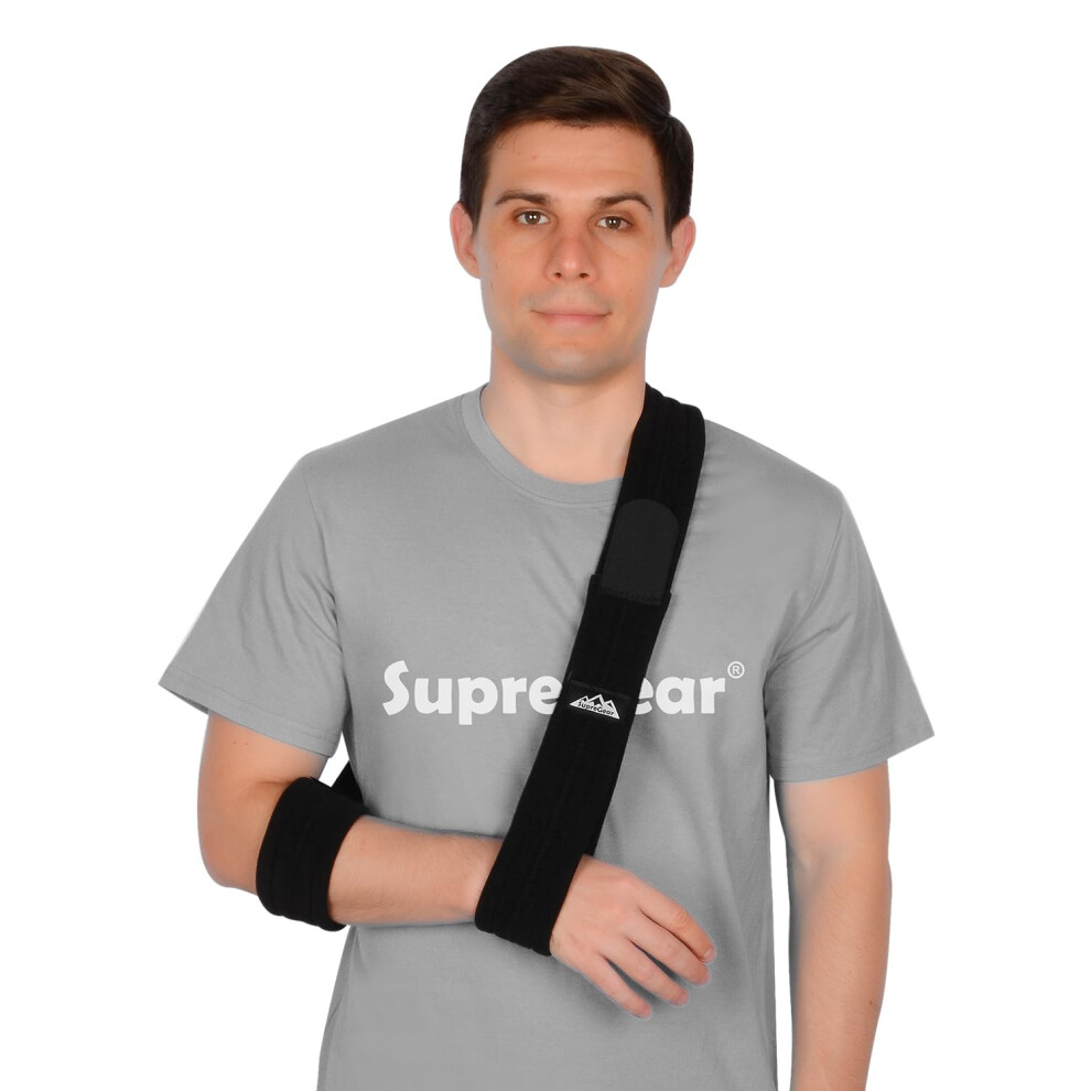 Supregear Arm Sling, Adjustable Lightweight Comfortable Shoulder Immobilizer Arm Sling Breathable Medical Shoulder Support For Injured Arm/Hand/Elbow