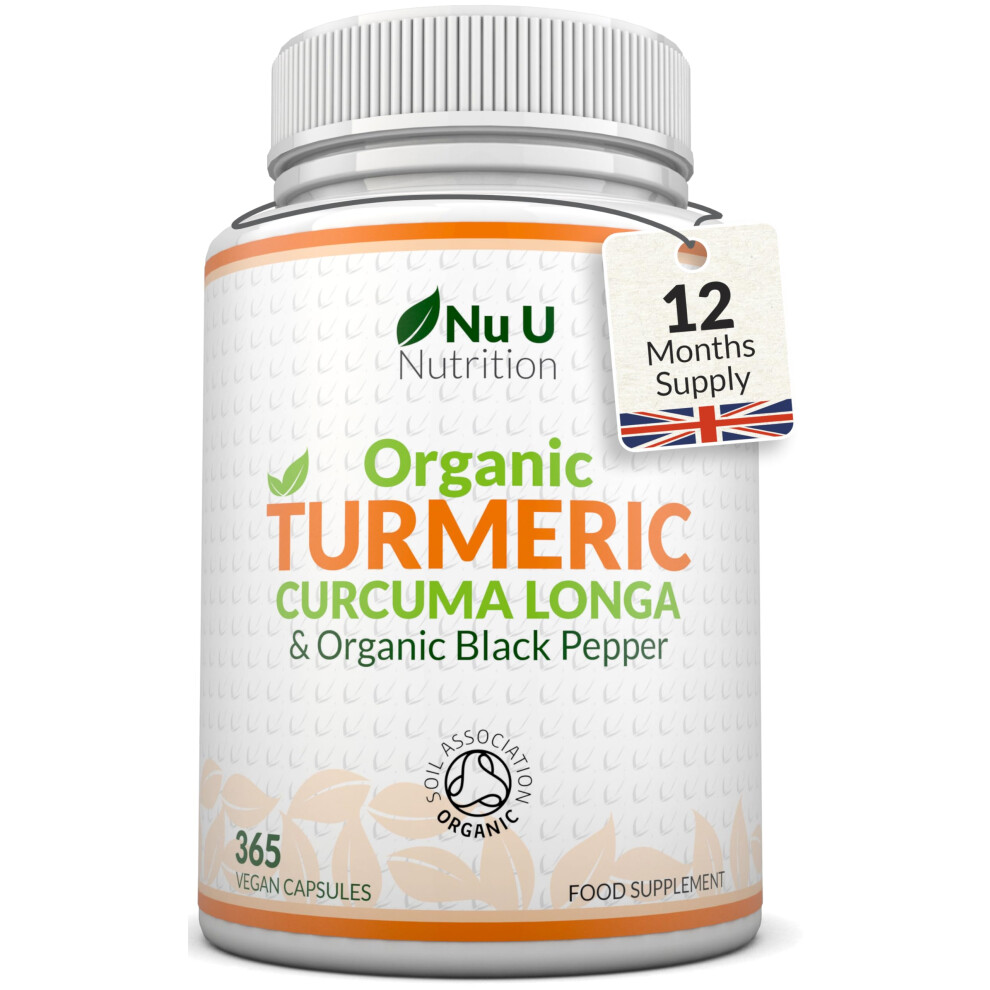 Photos - Vitamins & Minerals Organic Turmeric Curcumin and Black Pepper 600mg - 365 Vegan Capsules - 1 Year S