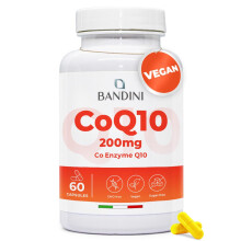 Bandini CoQ10 200mg | 60 Vegan Capsules of High-Strength Co Enzyme Q10 (2-Month Supply) | Naturally Fermented & Lab Tested Ubiquinone Q 10 | High Ab
