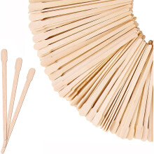 Mibly 200 Pcs Wooden Wax Sticks - Eyebrow, Lip, Nose Small Waxing Spatulas Applicator Sticks for Hair Removal and Smooth Skin - Spa and Home Usage