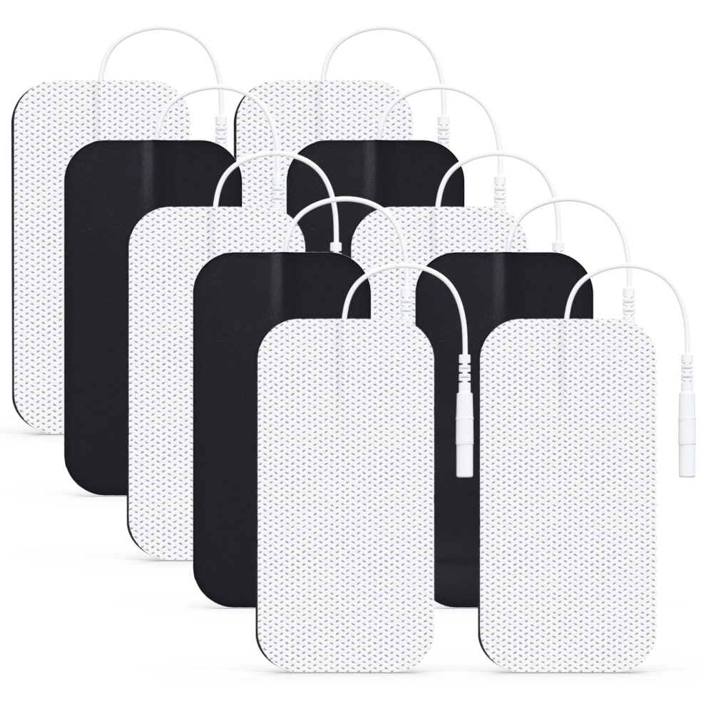 Auvon Tens Machine Pads 2"X4" 10 Pcs, 3Rd Gen Latex-Free Rectangular Tens Unit Replacement Pads Electrode Patches With Upgraded Self-Stick Performanc