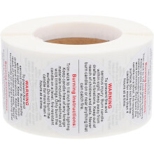 Selvklebende varselklistremerker for stearinlys 3,8 cm 500 stk. rulletiketter for stearinlys i krukker, for produsenter, produksjon av hobbyartikler