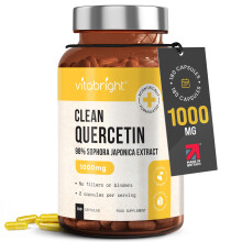 VitaBright Quercetin Supplement 1000mg | 180 Capsules | 2 Daily | 500mg Per Caps