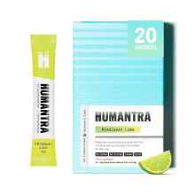 Humantra Electrolytes Powder - Himalayan Lime Flavor, 20ct - Powdered Hydration Sachets - Plant-Based Electrolyte Powder with 6 Electrolytes - Vegan,