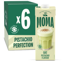 MOMA Pistachio Oat Drink • 6 x 1L • No Added Sugar • Vegan, Nut Free & GF
