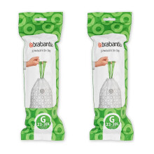 Brabantia Pack of 2 Bin Liners Size G 23-30 Litre 40 Bags