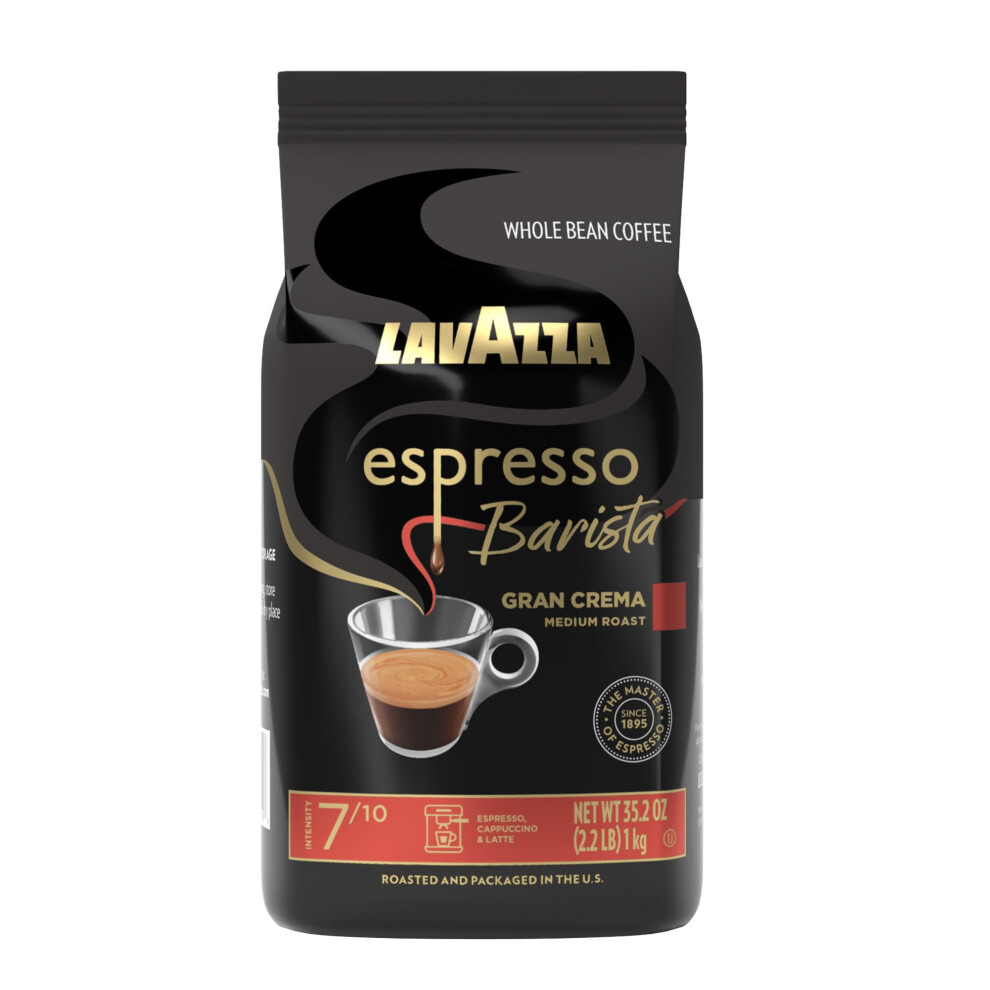 Lavazza Barista Gran Crema Coffee Beans 1Kg, Arabica And Robusta Blend, Drum Roasted Whole Beans For Espresso Coffee Machines Pack Of 1