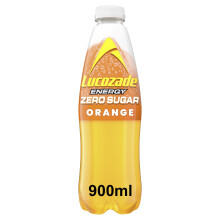 Lucozade Energy Zero Sugar Drink Orange 900ml