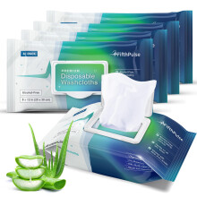 Disposable Body Wipes for Adults (5 x 40 Packs) - Premoistened Body Wipe for Adult Bathing Infused with Aloe and Lanolin - Alcohol-Free Wipes for The