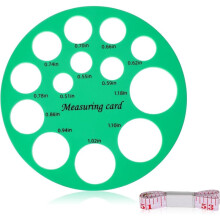 Round Safety Eye Sizer Tool,10-30mm Diameter Measuring Ruler Safety Eye Ruler for Doll, for Measure Safety-Eyes Size