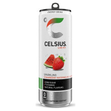 CELSIUS Energy Drink, Sparkling Strawberry Watermelon, Natural Flavours. No Artificial Colours, Sugar Free Energy Drinks, 355 mL, 12-Pack