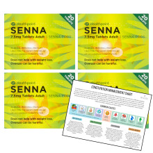 Constipation Relief for Adults x 80 Tablets Including Handy Wilosc Constipation Management Chart for Long Term Management.