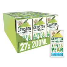 Cawston Press, Apple Pear Kids Fruit Water Cartons 200ml Pack, 1 count