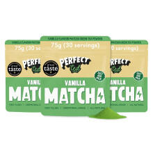 PerfectTed Vanilla Bean Matcha Powder, Ceremonial Grade Matcha (90 Servings) Bulk Pack, Premium Matcha Fuel | Vegan | Gluten-Free