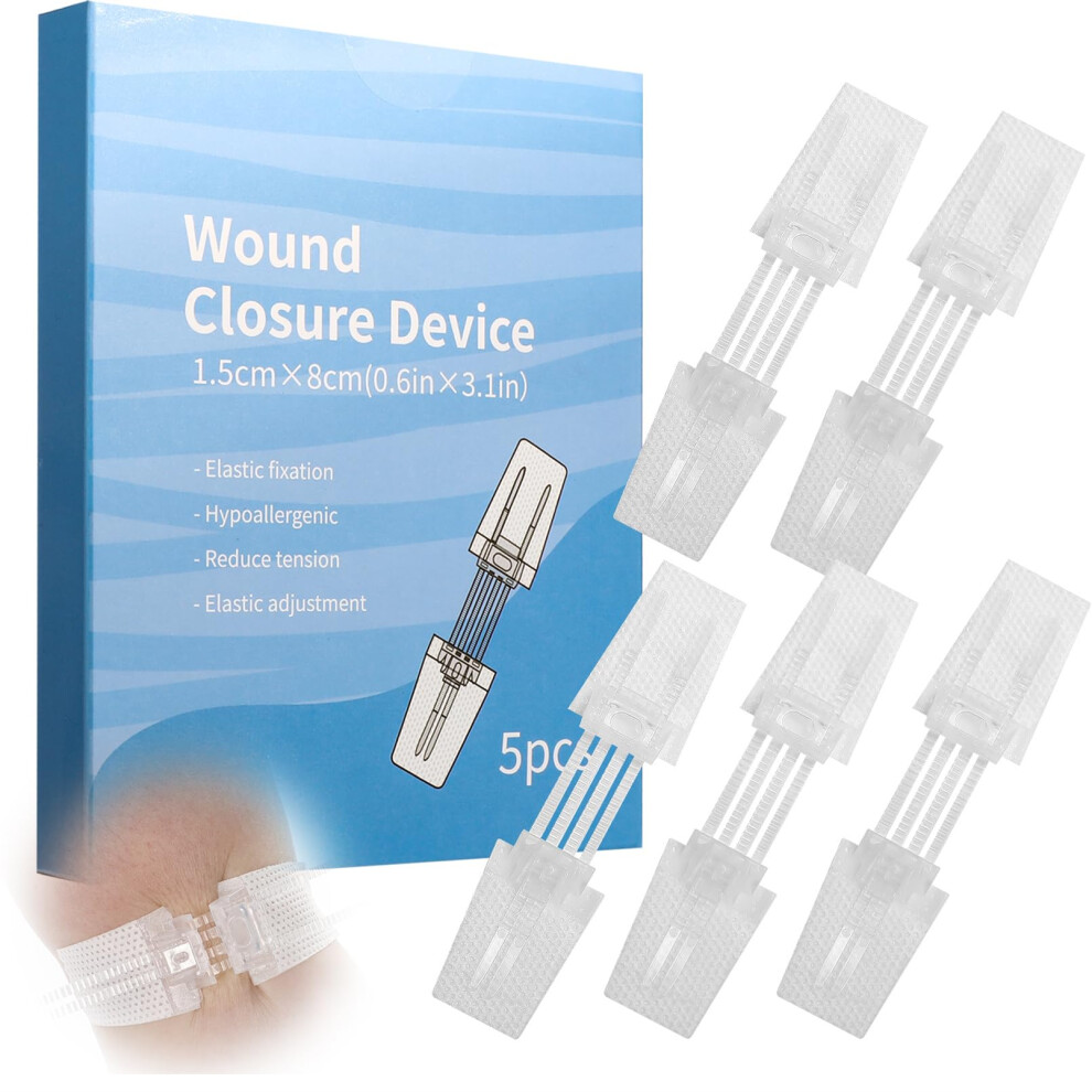 Xyylll Wound Closures Strips Staple Plasters Pack Of 5 Adhesive Bandages Wound Seam Strips For Camping & Outdoor Use