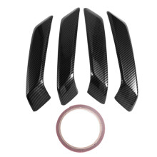 4Pcs/Lot Car Interior Door Handle Decoration Trim Carbon Fiber Pattern for Q5 2018-2021