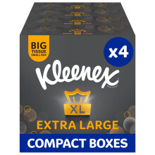 Kleenex Extra Large Compact - Pack of 4 (176 Tissues Total)