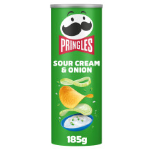 Pringles Sour Cream & Onion Crisps 185g