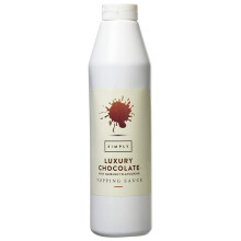 Simply Luxury Chocolate with Hazelnut Flavouring Topping Sauce, Ready to Use Dessert Sauce for Ice Cream, Waffles, Pancakes, Coffee & Milkshakes