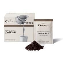 Hotel Chocolat 85% Dark Hot Chocolate Sachets - Luxury Chocolate Flakes - Pack of 10 Single-Serve Sachets, 310g - Suitable for Vegetarians & Vegans
